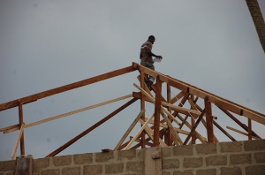 Carpenters Building the Roof